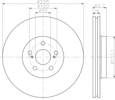 Тормозной диск BEHR/HELLA 8DD 355 111-651
