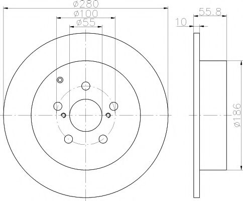 Тормозной диск BEHR/HELLA 8DD 355 111-671