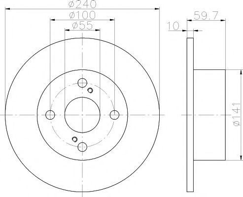 Тормозной диск BEHR/HELLA 8DD 355 111-711
