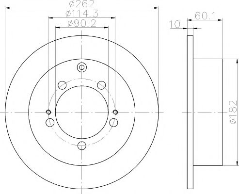 Тормозной диск BEHR/HELLA 8DD 355 118-661
