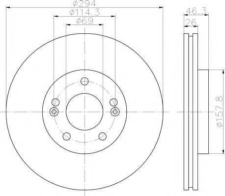 Тормозной диск BEHR/HELLA 8DD 355 118-671