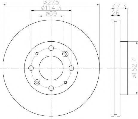 Тормозной диск BEHR/HELLA 8DD 355 111-781