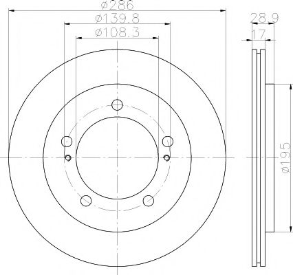 Тормозной диск BEHR/HELLA 8DD 355 111-791