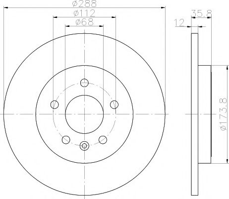 Тормозной диск BEHR/HELLA 8DD 355 111-811