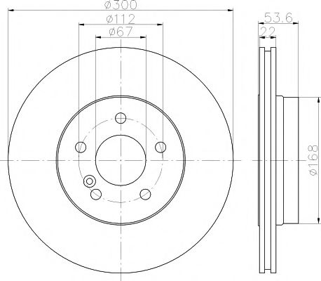 Тормозной диск BEHR/HELLA 8DD 355 111-851