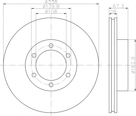 Тормозной диск BEHR/HELLA 8DD 355 111-861