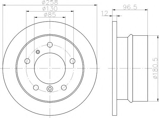 Тормозной диск BEHR/HELLA 8DD 355 111-881