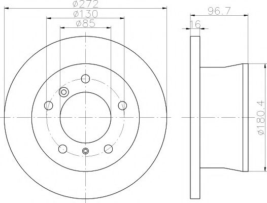 Тормозной диск BEHR/HELLA 8DD 355 111-901