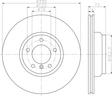 Тормозной диск BEHR/HELLA 8DD 355 111-941