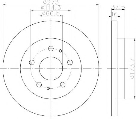 Тормозной диск BEHR/HELLA 8DD 355 111-971