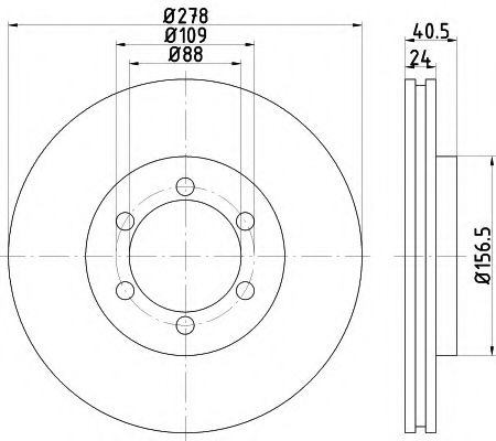Тормозной диск BEHR/HELLA 8DD 355 111-991