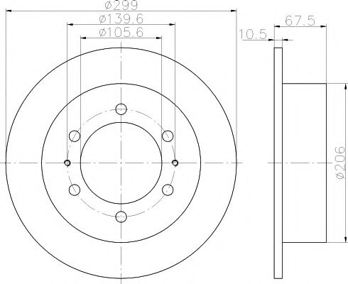 Тормозной диск BEHR/HELLA 8DD 355 112-001