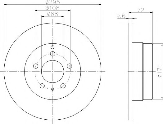 Тормозной диск BEHR/HELLA 8DD 355 103-701