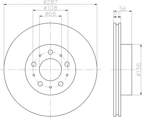 Тормозной диск BEHR/HELLA 8DD 355 102-251