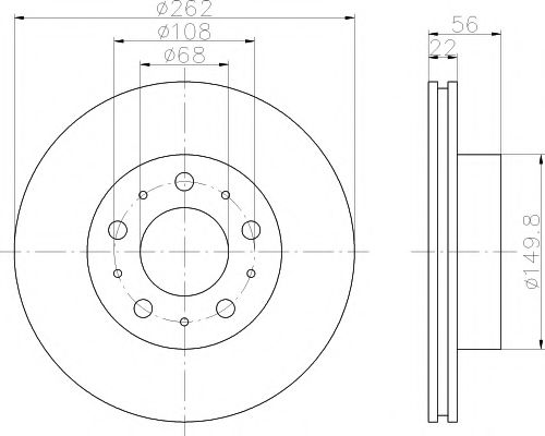 Тормозной диск BEHR/HELLA 8DD 355 102-241
