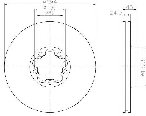 Тормозной диск BEHR/HELLA 8DD 355 107-311