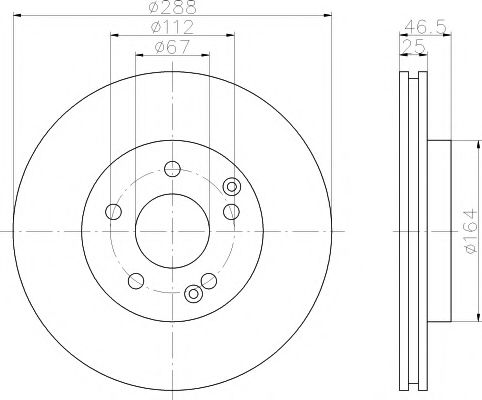 Тормозной диск BEHR/HELLA 8DD 355 107-481