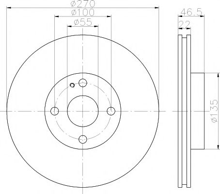 Тормозной диск BEHR/HELLA 8DD 355 115-361