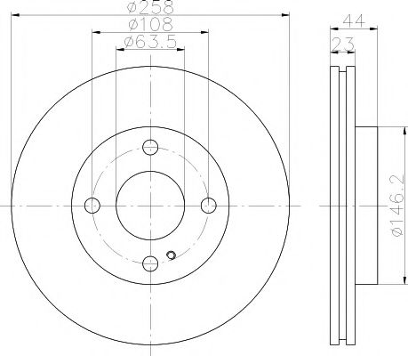 Тормозной диск BEHR/HELLA 8DD 355 115-371