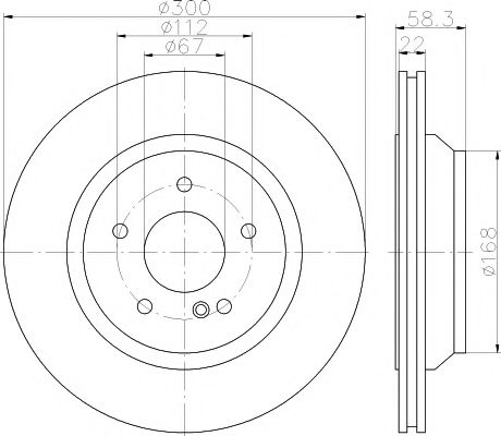 Тормозной диск BEHR/HELLA 8DD 355 115-391