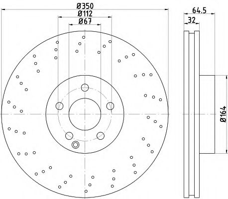 Тормозной диск BEHR/HELLA 8DD 355 115-401