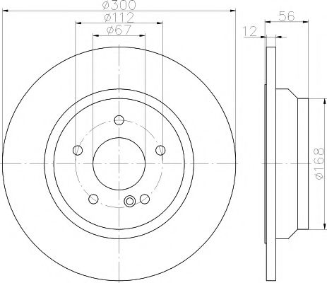 Тормозной диск BEHR/HELLA 8DD 355 115-411