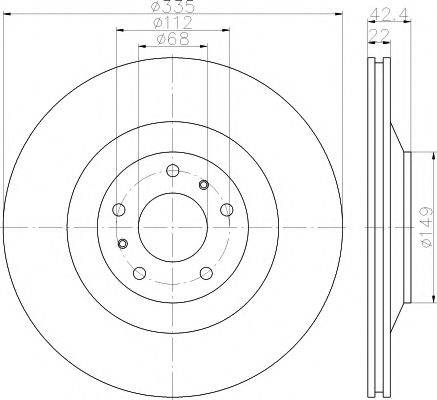 Тормозной диск BEHR/HELLA 8DD 355 115-461
