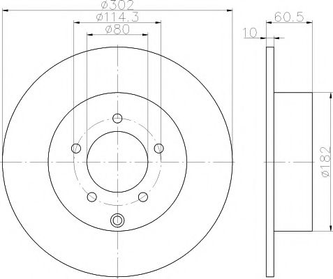 Тормозной диск BEHR/HELLA 8DD 355 115-491