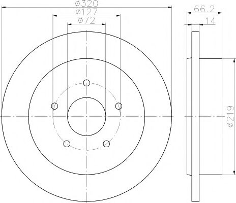 Тормозной диск BEHR/HELLA 8DD 355 115-501