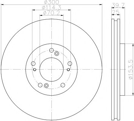 Тормозной диск BEHR/HELLA 8DD 355 115-561
