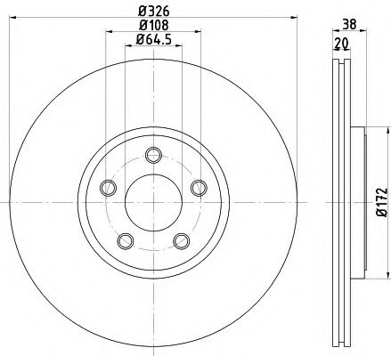 Тормозной диск BEHR/HELLA 8DD 355 115-581
