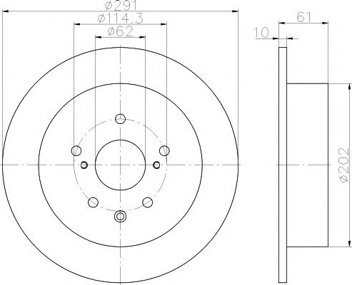 Тормозной диск BEHR/HELLA 8DD 355 115-711