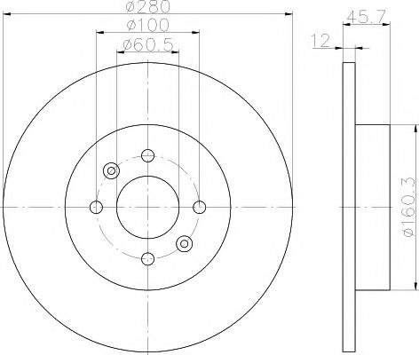 Тормозной диск BEHR/HELLA 8DD 355 115-811