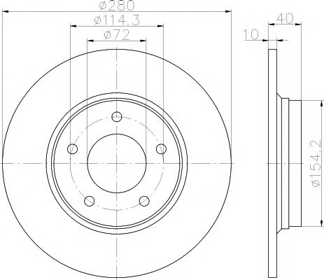 Тормозной диск BEHR/HELLA 8DD 355 115-831