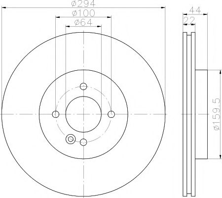 Тормозной диск BEHR/HELLA 8DD 355 115-871