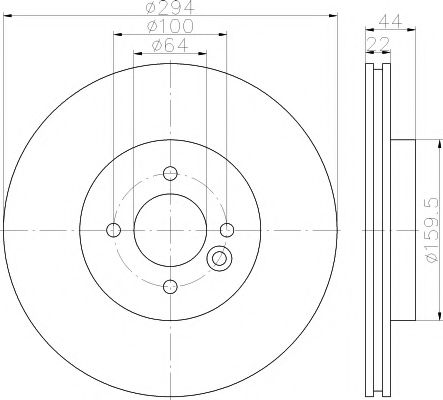 Тормозной диск BEHR/HELLA 8DD 355 115-881