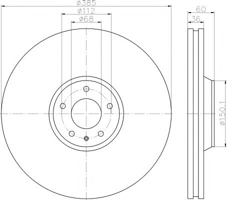 Тормозной диск BEHR/HELLA 8DD 355 115-891