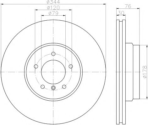 Тормозной диск BEHR/HELLA 8DD 355 115-961