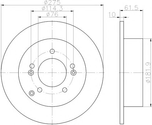 Тормозной диск BEHR/HELLA 8DD 355 115-991