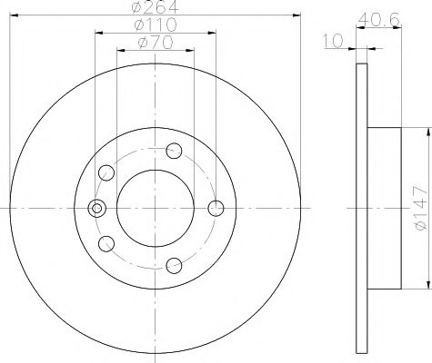 Тормозной диск BEHR/HELLA 8DD 355 118-171