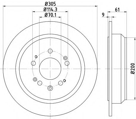 Тормозной диск BEHR/HELLA 8DD 355 116-111