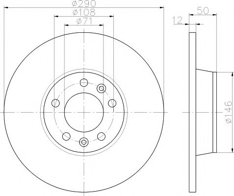 Тормозной диск BEHR/HELLA 8DD 355 116-171