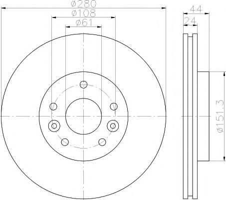 Тормозной диск BEHR/HELLA 8DD 355 117-781