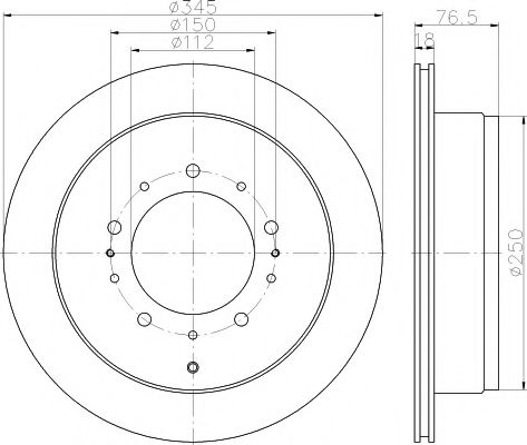 Тормозной диск BEHR/HELLA 8DD 355 116-331