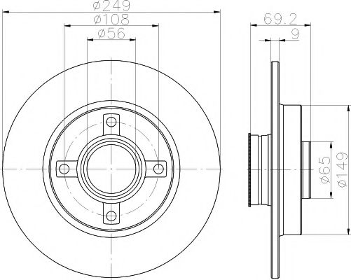 Тормозной диск BEHR/HELLA 8DD 355 116-431