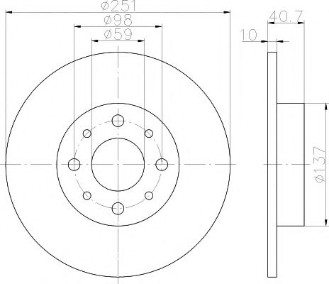Тормозной диск BEHR/HELLA 8DD 355 116-441
