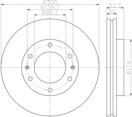 Тормозной диск BEHR/HELLA 8DD 355 116-481