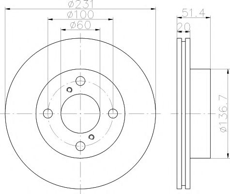 Тормозной диск BEHR/HELLA 8DD 355 116-501