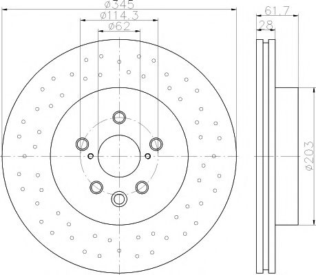 Тормозной диск BEHR/HELLA 8DD 355 116-511