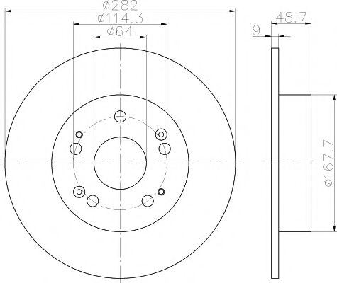 Тормозной диск BEHR/HELLA 8DD 355 116-521